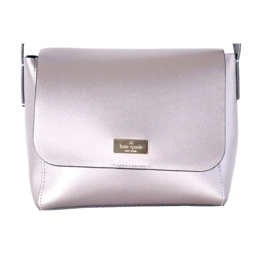 Kate Spade Womens Gunmetal Gray Braylon Putnam Drive Crossbody Bag Leather Purse